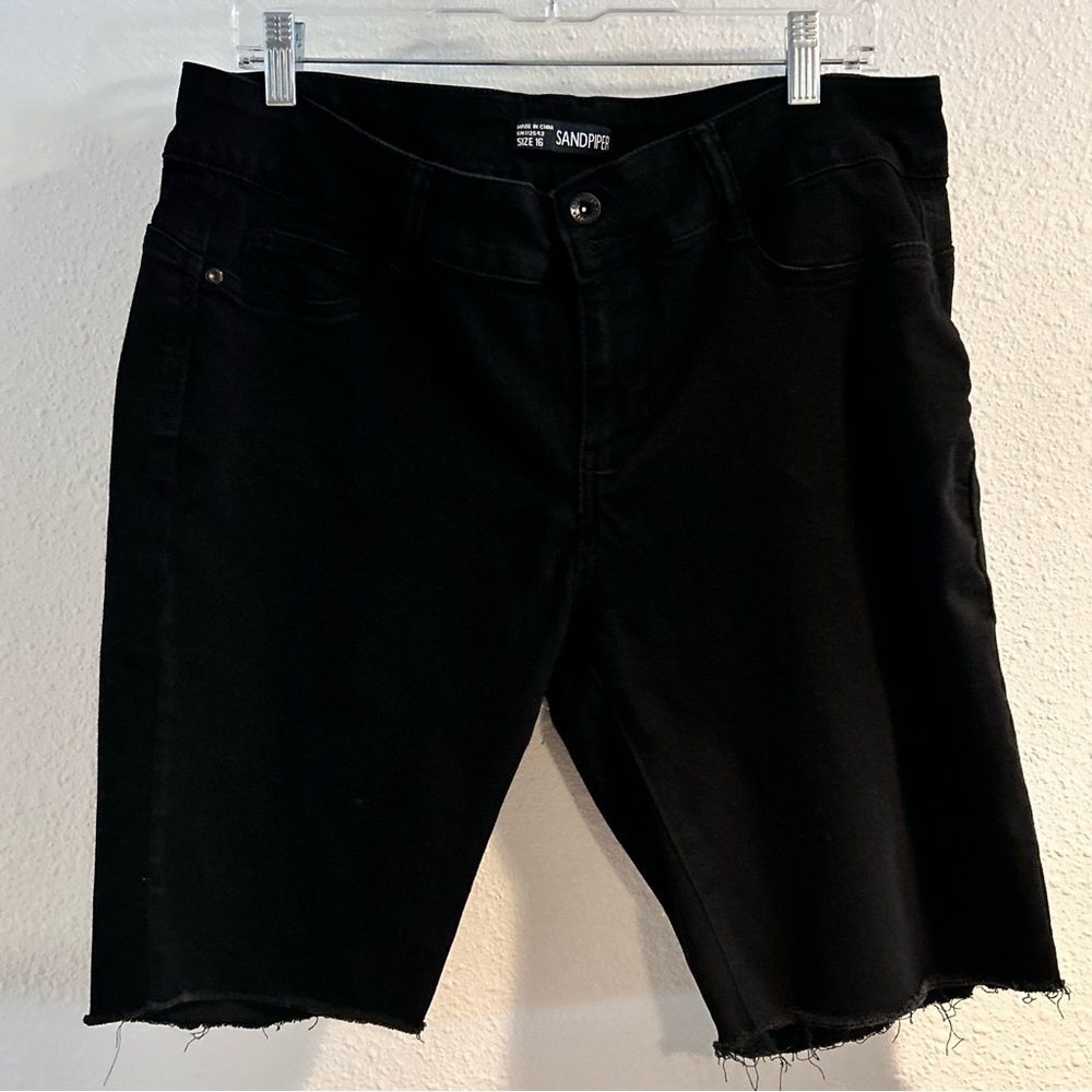 Sandpiper Women's Black Jean Shorts Size 16